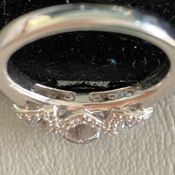 Ring CZ Cubic Zirconia Size 7 Women Sterling Silver 925 Valentine - Picture 8 of 9